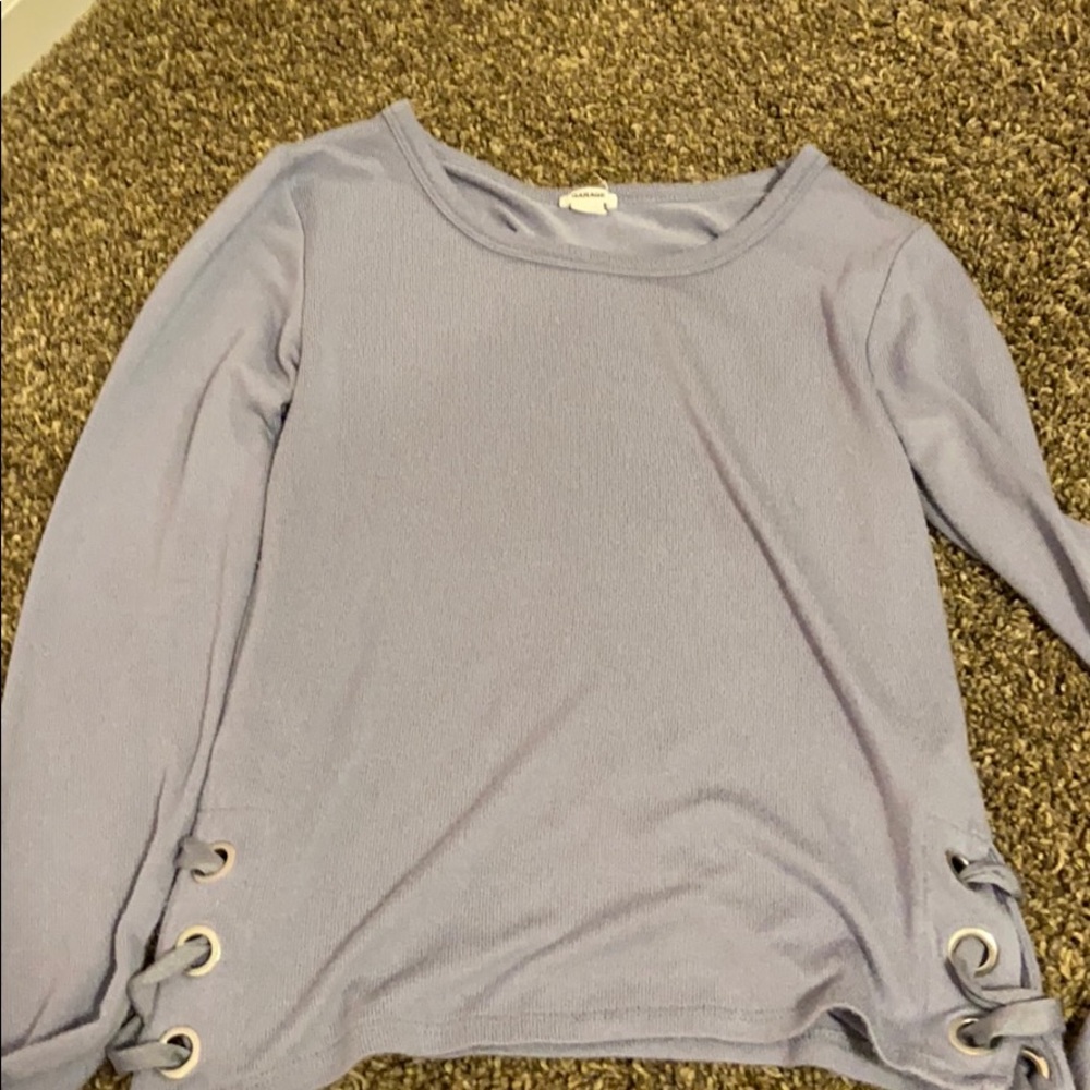 blue sweater